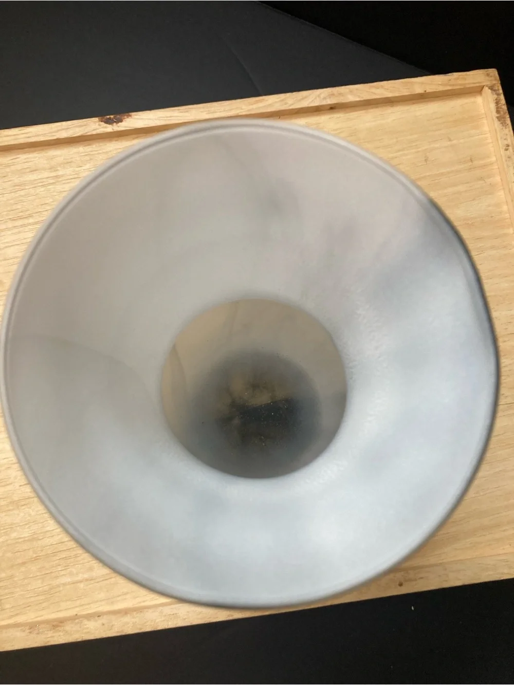 Smoky Gray Swirl Glass Vase - Elegant Home Accent